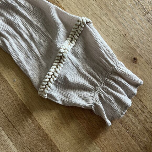 Soft Surroundings Clementine Tunic Top Embroidered Tassels Accent Medium boho - Picture 8 of 8